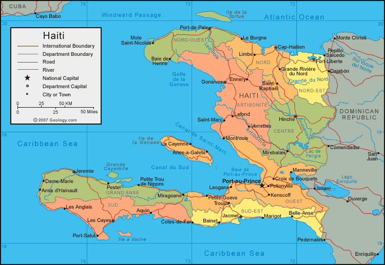 politique carte du haiti